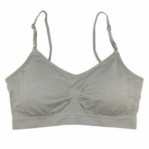 Coobie seamless scoopneck bra, gray, NWT